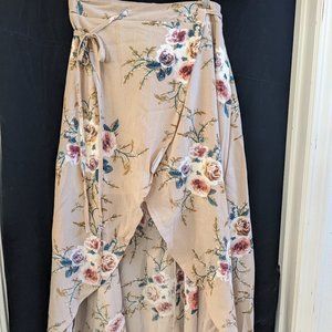 Floral wrap skirt